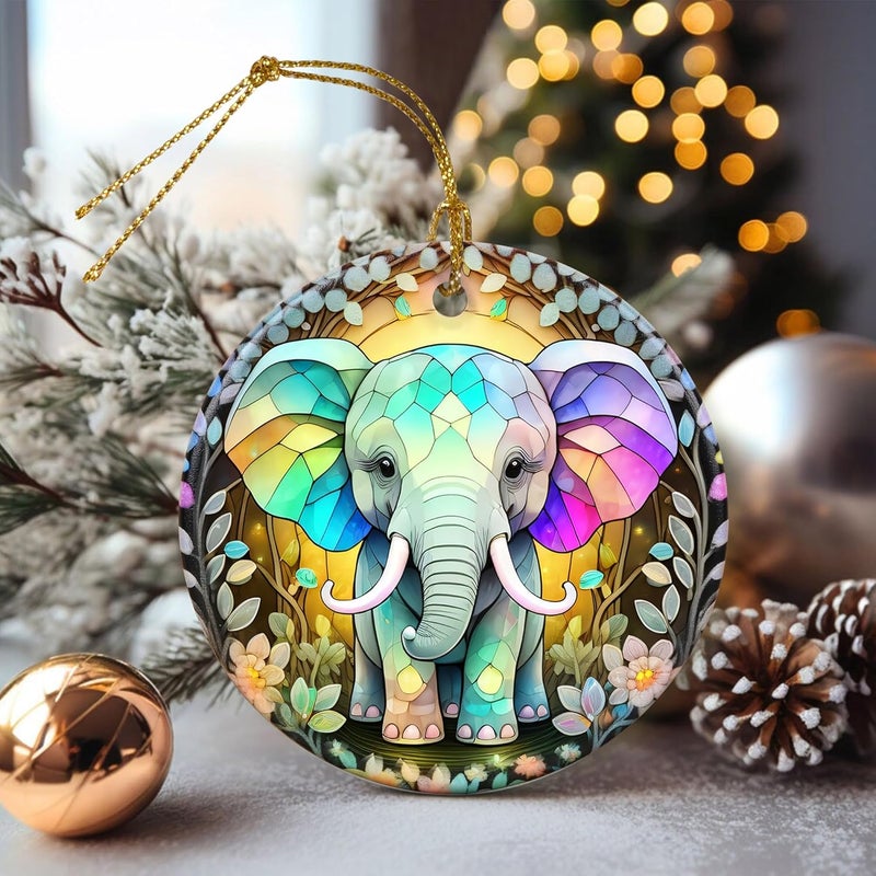 Touber Christmas Ornament, Elephant Christmas Ornaments for Tree, Christmas Tree Decor, Holiday Ornament - Image 4